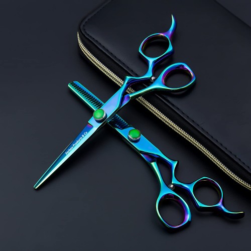 Hair Cutting Scissors Professional 5.5"Small Barber Shear Hairdressing Scissors Haircut Tools Salon Razor Edge with Adjustable