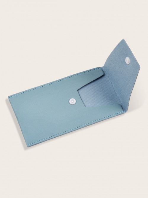 Travel Makeup Brush Case – PU Leather Cosmetic Brush Organizer Sleeve with Button Closure for Beauty Tools