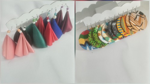 Handmade fabric earrings