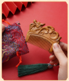Hot Sell  Green Black Sandalwood Traditional Chinese medicine meridian massage comb