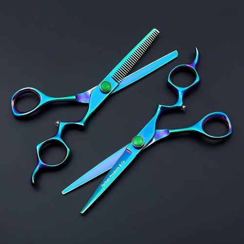 Hair Cutting Scissors Professional 5.5"Small Barber Shear Hairdressing Scissors Haircut Tools Salon Razor Edge with Adjustable
