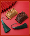 Hot Sell  Green Black Sandalwood Traditional Chinese medicine meridian massage comb