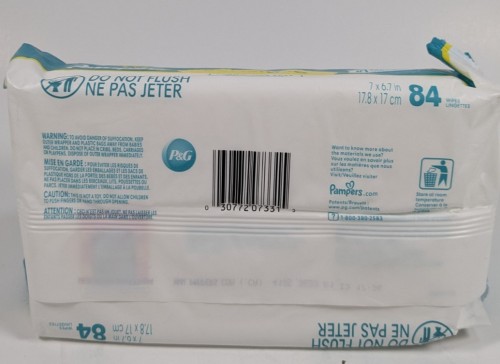 Pampers Sensitive 84-Count Unscented Baby Wipes - 7/Case