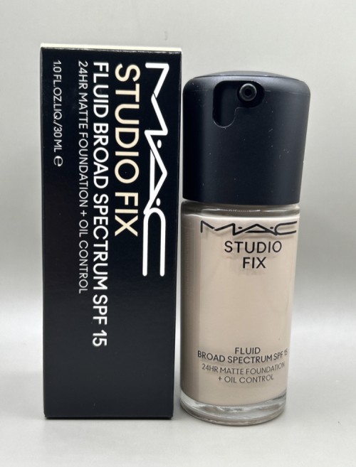 Authentic Mac Studio Fix Fluid Broad Spectrum SPF15 24HR Foundation + Oil Control