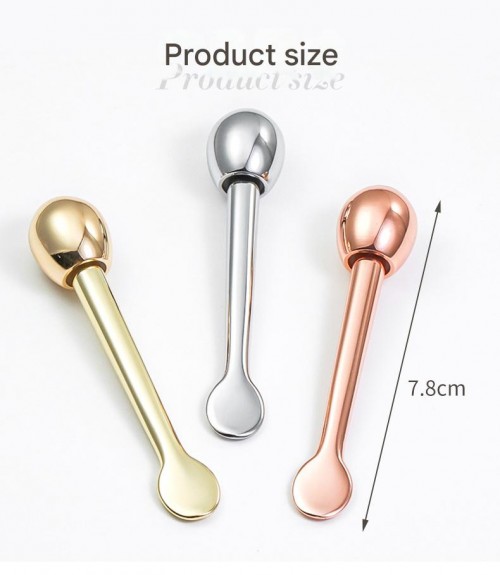 Mini Zinc Alloy Applicator Eye Cream Stick Gun Color Pumpkin Beauty Spoon Metal Roller Eye Care Massager