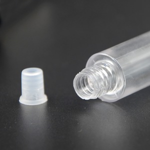 10 ml clear Color Lip Balm Bottle with black lid,10ml plastic Empty Lipstick tube, 10ml Clear Plastic Cosmetic Container
