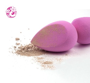 2017 hot Sell Colorful Water Droplets Shape Cosmetic Powder Foundation Sponge Puff makeup sponge