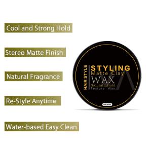 2020 new arrival 3.5 oz natural pliable greasy matte clays hair styling wax colour men