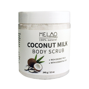 AiXin Private Label Natural Organic 340G Coconut Scrub Body Exfoliating Smoothing Softening Whitening Coconut Milk Scrub