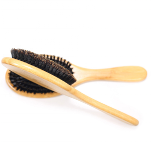 Amazon Hot Selling Natural Bamboo Handle Boar Bristle Hair Grooming Brush