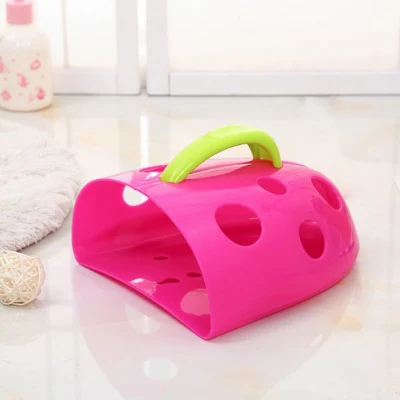 Bathroom Plastic Scoop Drain Storage Hanging Basket for Baby Bath Toys