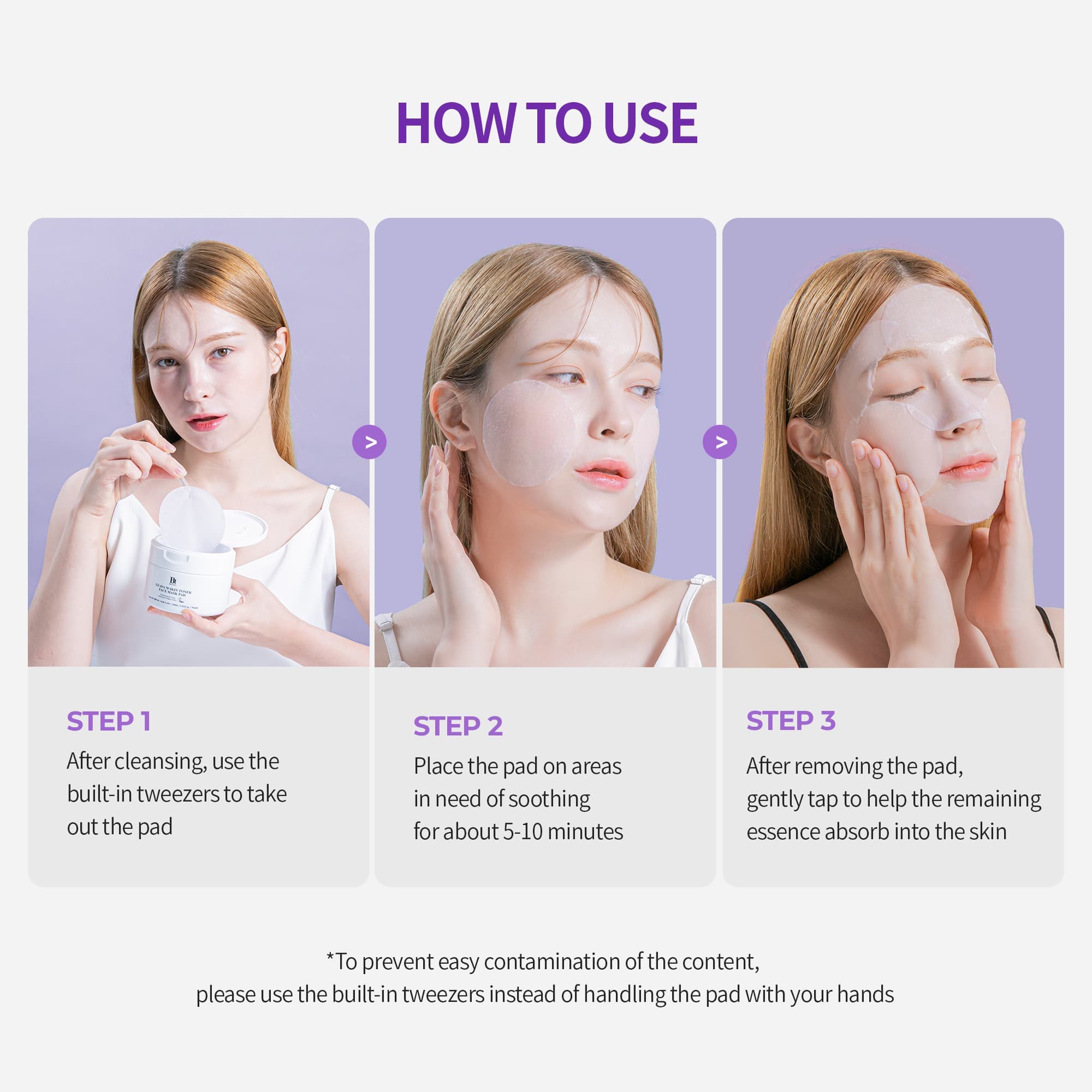 BENTON Guava 70 Skin Toner Face Mask Pad -Glowy Skin, Soothing, Moisturizing,Elastic Skin, Pore Care