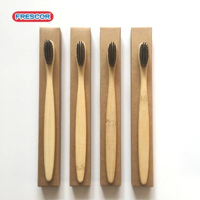 Biodegradable Round Handle Baby Bamboo Toothbrush with FDA Certificate