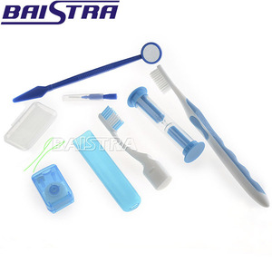 CE Approved Blue Color 8 in 1 Oral Hygiene Products Dental Oral Care Kit