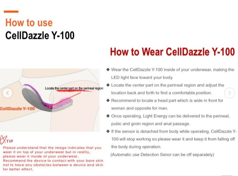 CELL DAZZLE LED BLOOD CIRCULATION CARE FEMALE MALE PUBLIC AREA