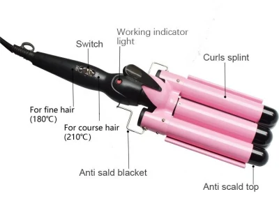 Ceramic Hair Styler Rhinestone Waver Curling Irons