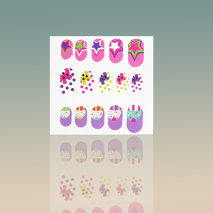 custom colorful vinyl foil nail sticker nail art design