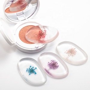 Free samples Clear make up puff latex-free flower cosmetic puff silicone beauty makeup sponge