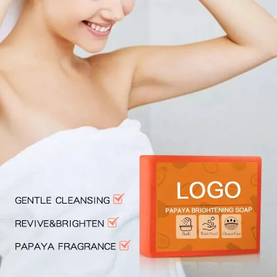 Handmade Kojic Acid Soap Anti-Acne Smooth Lightening Moisturizing 100% Pure Herbal Organic Face Body Skin Whitening Papaya Soap