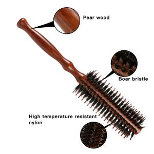 Heat resistant boar bristle brushes wood hair brush