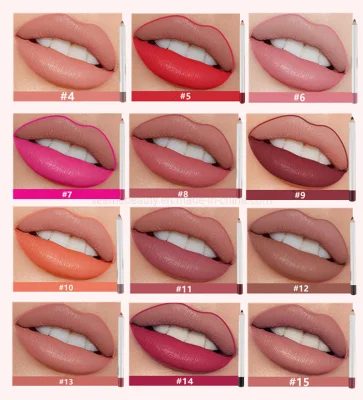 High Quality Long Lasting Cosmetics 21 Colors Lip Liner Pencil Matte Lipstick Waterproof Makeup Lipliner