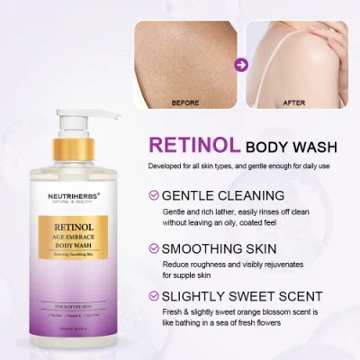 OEM Hydrating Firming Retinol Body Wash Moisturizing Aloe Vera Shower Gel