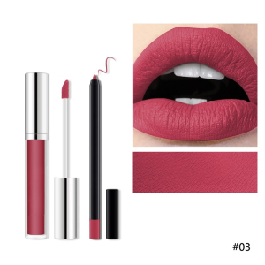 OEM private label  lip gloss vegan organic makeup matte liquid lipstick and automatic lip liner pencil