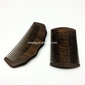 OEM Wholesale Natural Wooden Mens Antistatic Beard Hair Comb