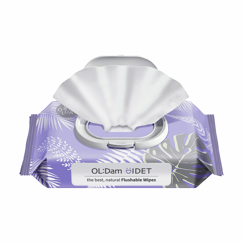 Oldam Flushable Bidet Cotton Blossom Wet Wipes