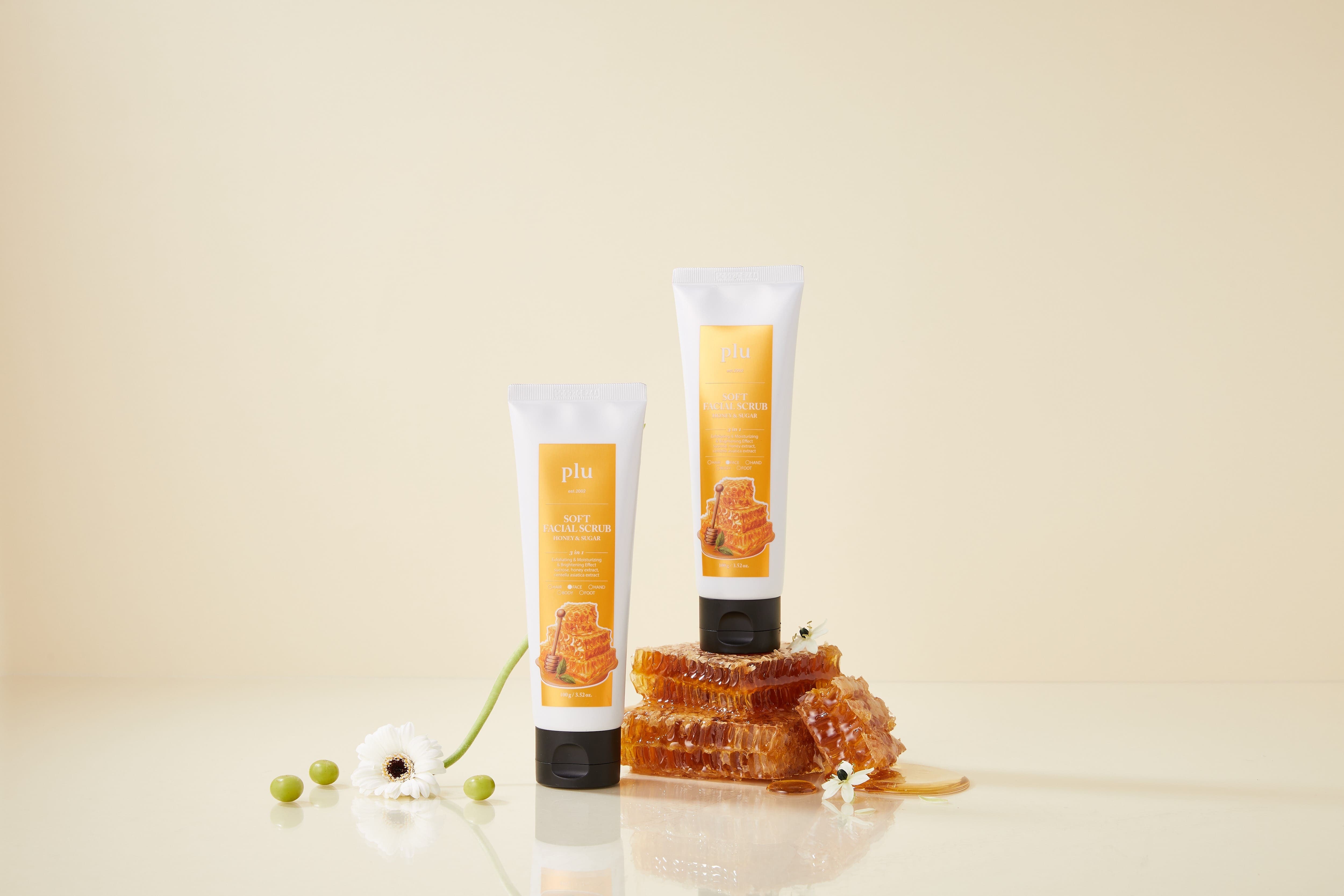 PLU Soft Facial Scrub Honey &amp; Sugar