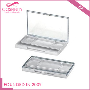 Popular silver color eye shadow container / powder case