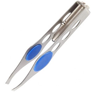 Private label stainless steel LED eyebrow tweezers