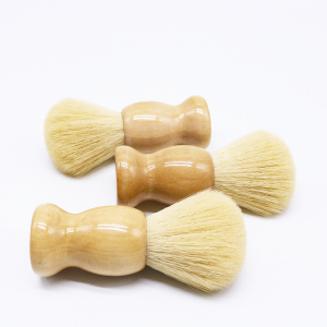 Private Logo JDK Barber Beard cleaning brush Plain  Bristle Shaving brush White OEM  Wood Wholesale brushes shaving