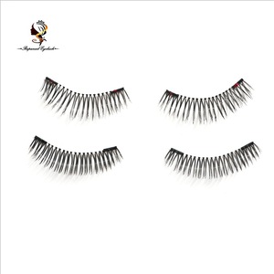 Top Quality 3D magnetic false eyelashes,Double Magnets Silk Lash magnetic lashes