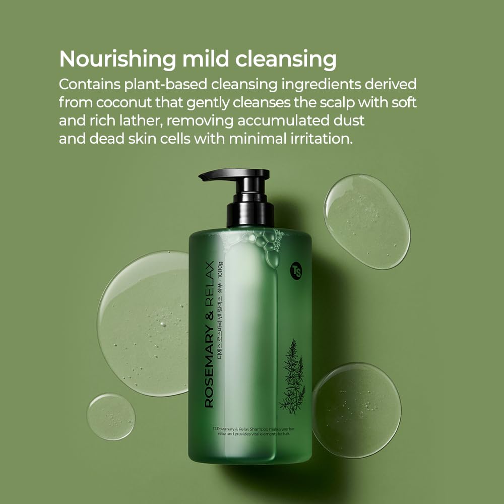 TS Rosemary &amp; Relax Shampoo(1000g) Hydrating &amp; Soothing  Natural Ingredients  Sulfate-Free  Korea