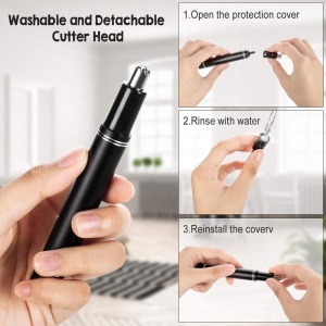 Unique Spinning Blades System Hair And Nose Trimmer Painless Nose Hair Remover