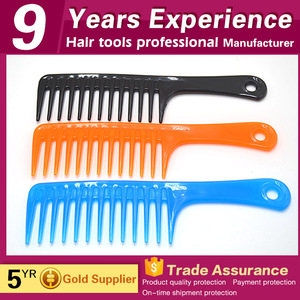 Wholesale OEM salon plastic wide tooth hair comb