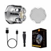 Fanke FK-8750 Magnetic Blade Shaver Bald Men USB Beauty Device Waterproof Facial Rotary Electric Shaver
