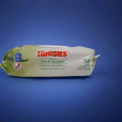 Huggies wipes w/Aloe&Vitamin E- Fragrance free-4pks of 56 ct