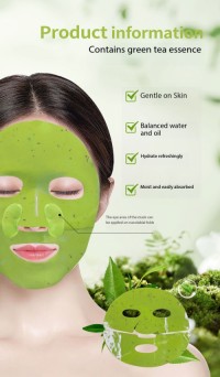 Hot Sell Product Natural Plant Extracts Green Tea Leaf Collagen Facial Mask Sheet Dissolvable Jelly Crystal Face Mask