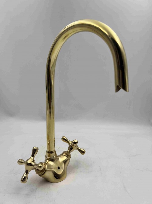 unlacquered brass faucet