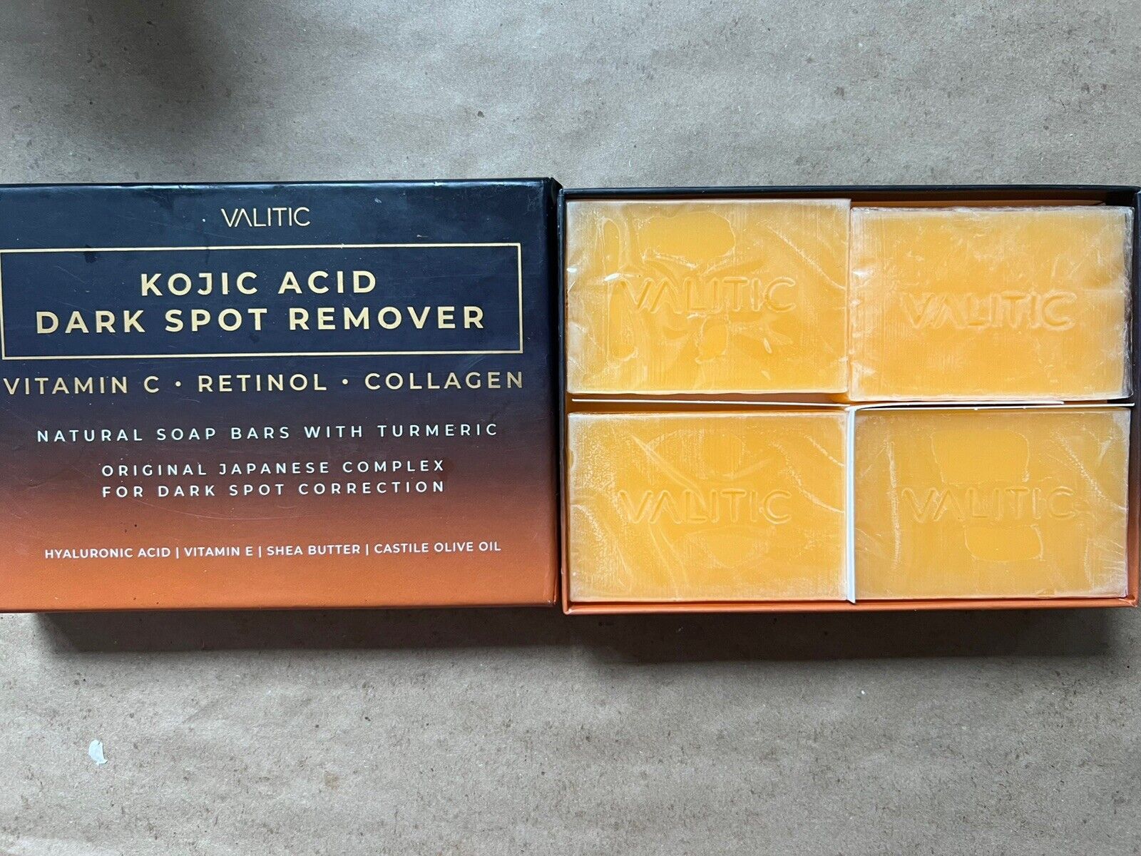 VALITIC Kojic Acid Dark Spot Remover Soap Bars with Vitamin C