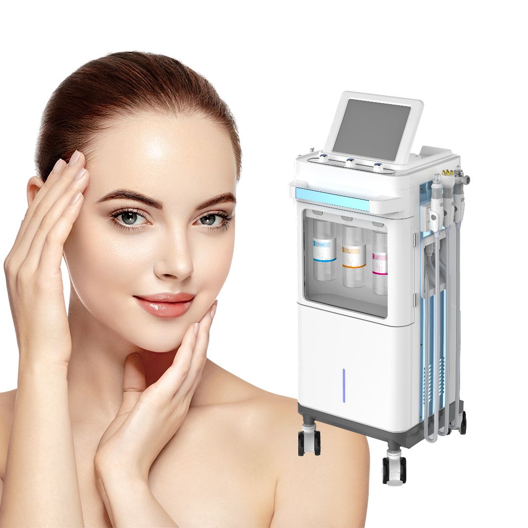 2023 Convenient Ultrasonic Hydra facial machine 9 in 1 skin care machine RF skin care moisturizing