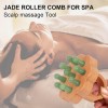 Wooden jade head massage,head massager scalp,hair portable head spa