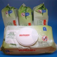 Huggies wipes w/Aloe&Vitamin E- Fragrance free-4pks of 56 ct