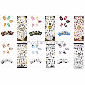 2016 Christmas Halloween Holiday nail sticker decals water slide nail art patch for sticker decal for nail art