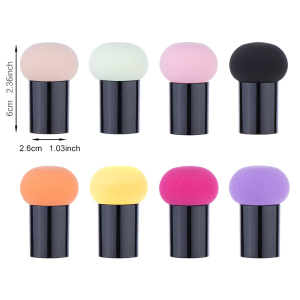 2020 Plastic Handle Silicone Latex Empty Soft Triangle Powder Makeup Puff