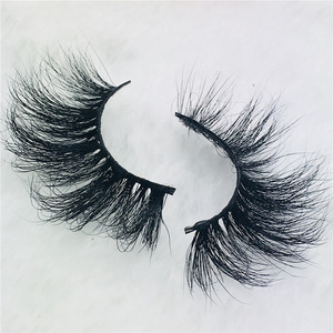 25mm Long 3D mink lashes extra length mink eyelashes Big dramatic volume eyelashes strip thick false eyelash