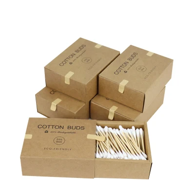 5 Boxes Personal Care Disposable Double Head Bamboo Cotton Buds