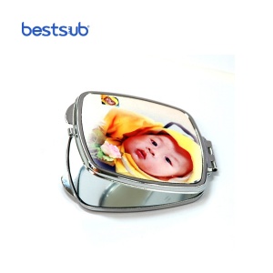 6.6*7.35cm Sublimation Square Shaped Compact Makeup Mirror